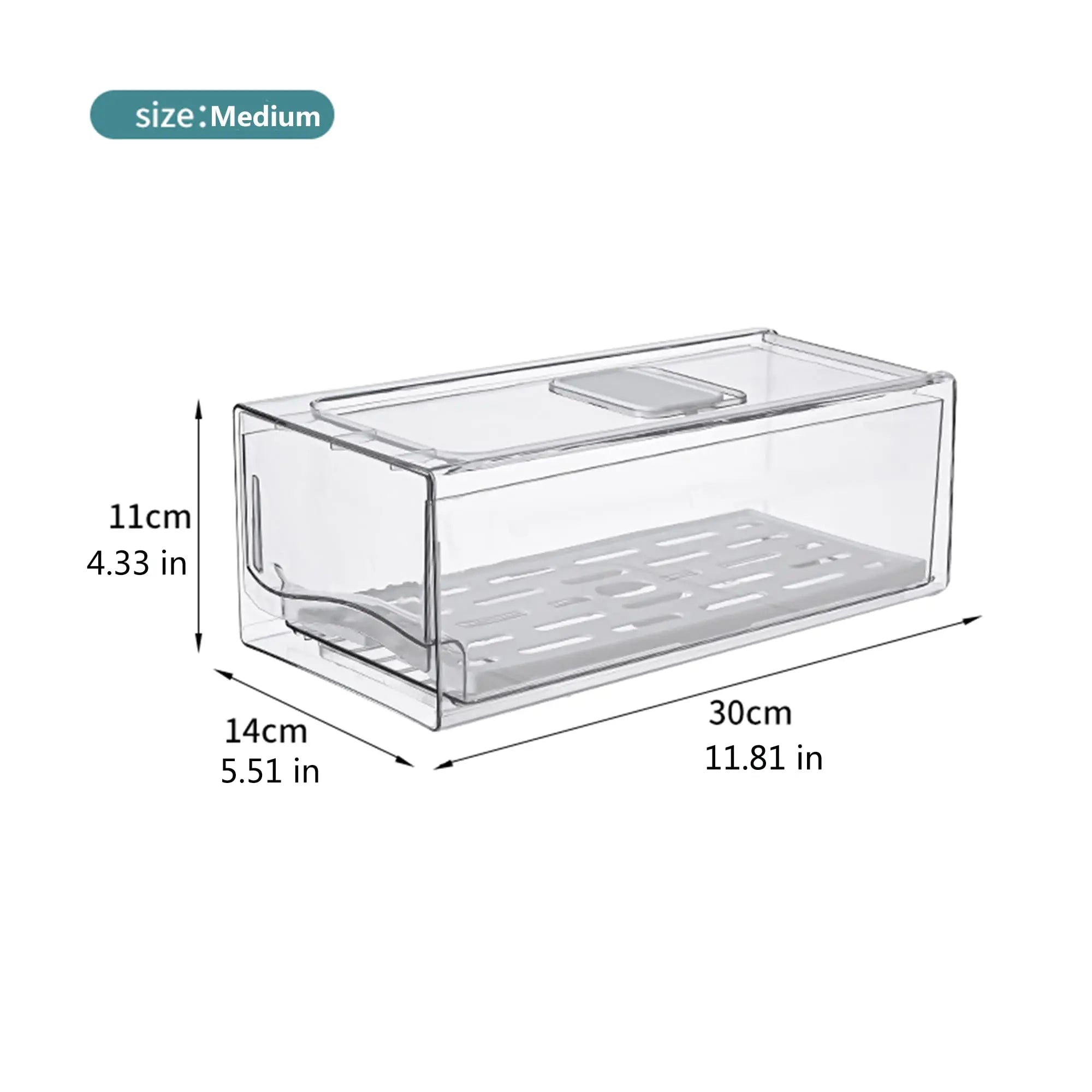 Stackable Refrigerator Storage Drawer Bin