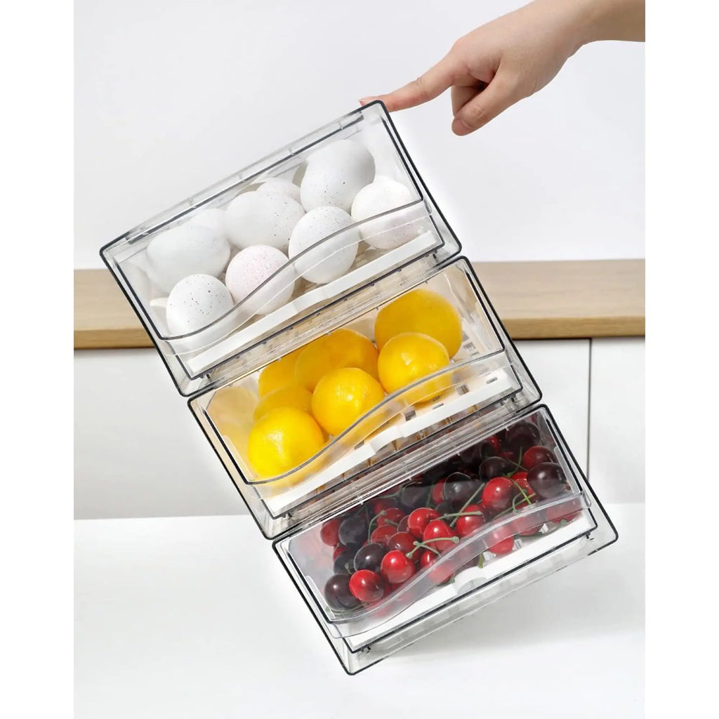 Stackable Refrigerator Storage Drawer Bin