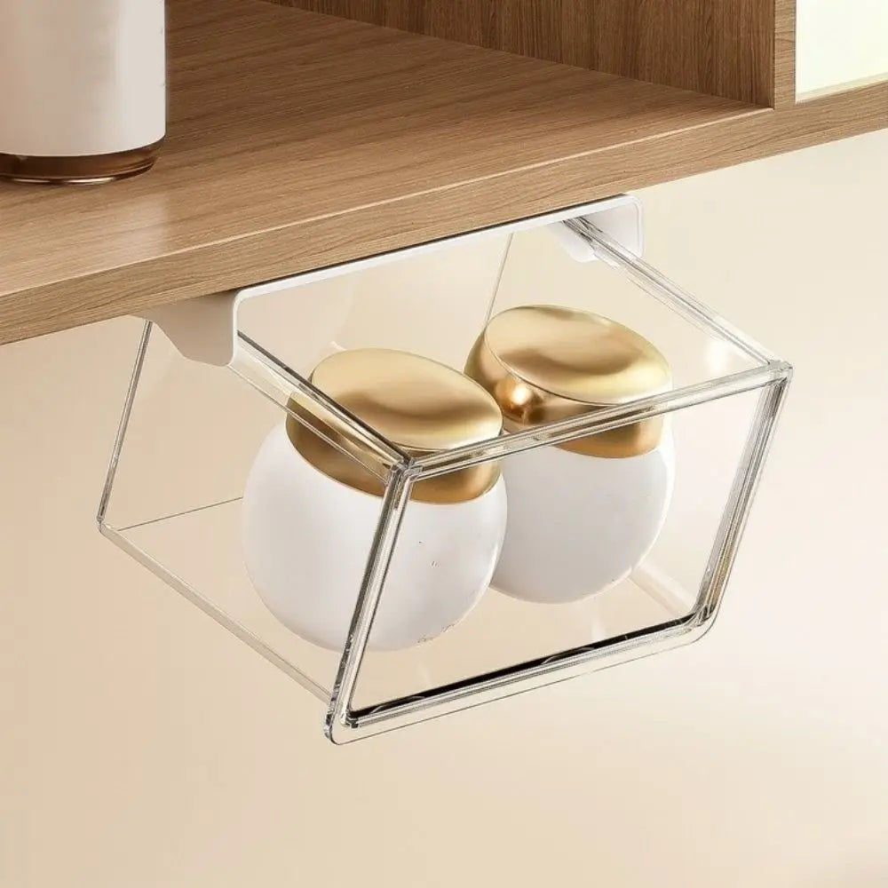 No-Drill Hidden Under-Desk Drawer Organizer