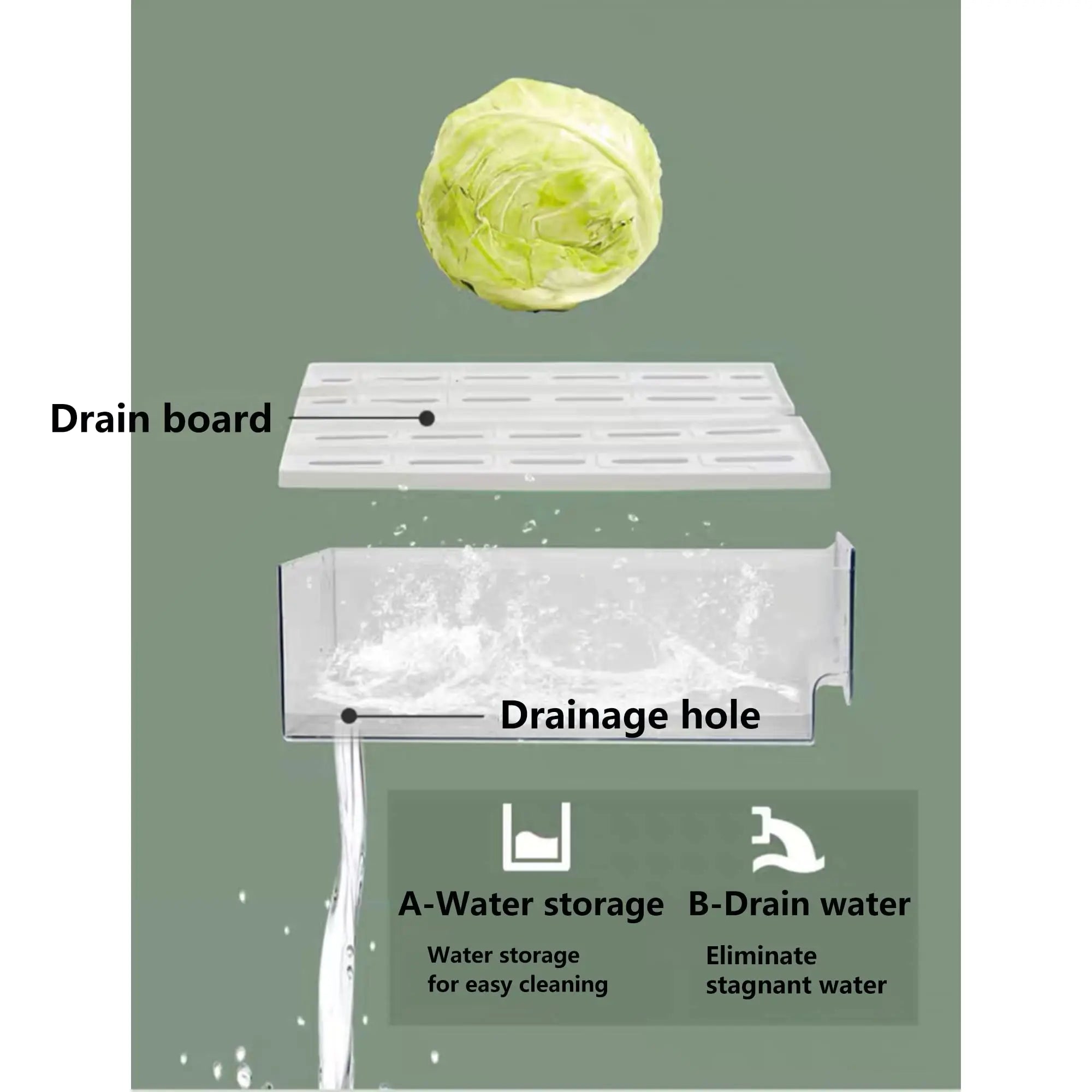 Stackable Refrigerator Storage Drawer Bin