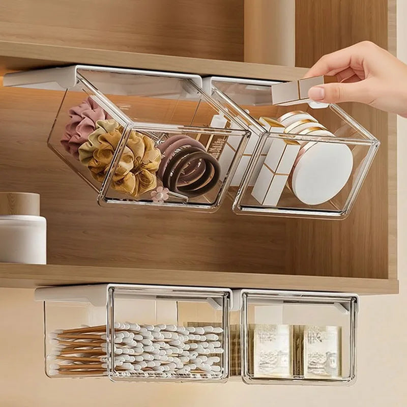 No-Drill Hidden Under-Desk Drawer Organizer