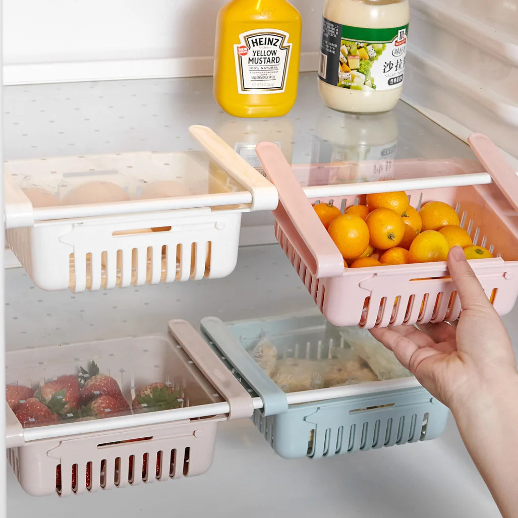 Expandable Refrigerator Storage Drawer