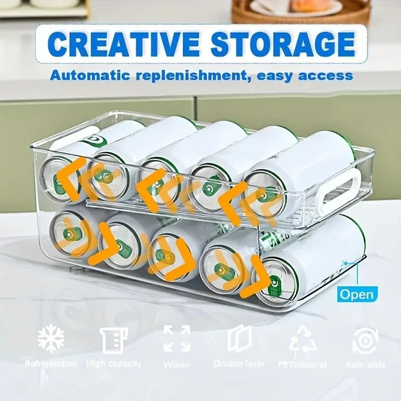 Stackable Refrigerator Can Organizer