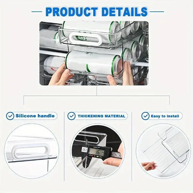 Stackable Refrigerator Can Organizer