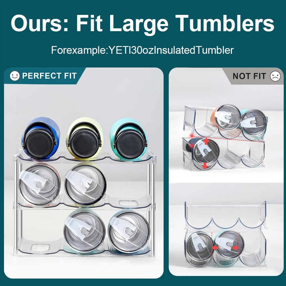 3-Tier Stackable Water Bottle Organizer