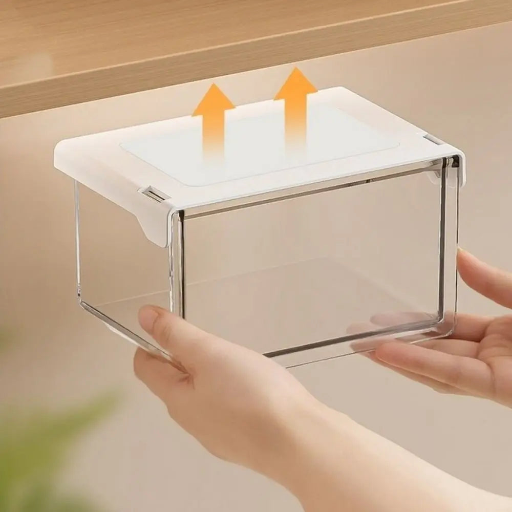 No-Drill Hidden Under-Desk Drawer Organizer