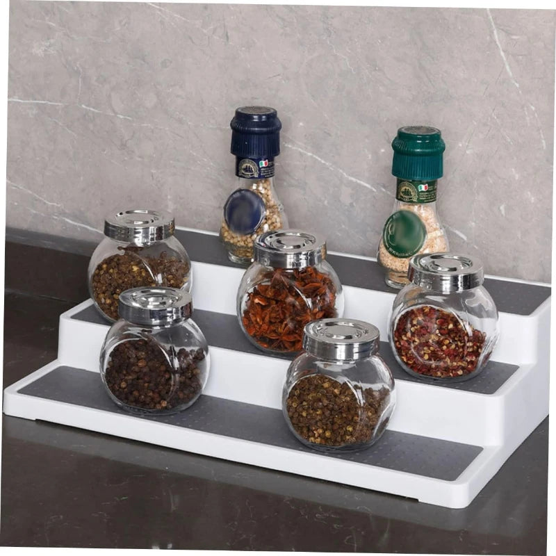 Expandable 3-Tier Non-Slip Spice Rack Organizer
