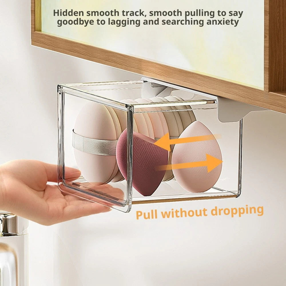 No-Drill Hidden Under-Desk Drawer Organizer