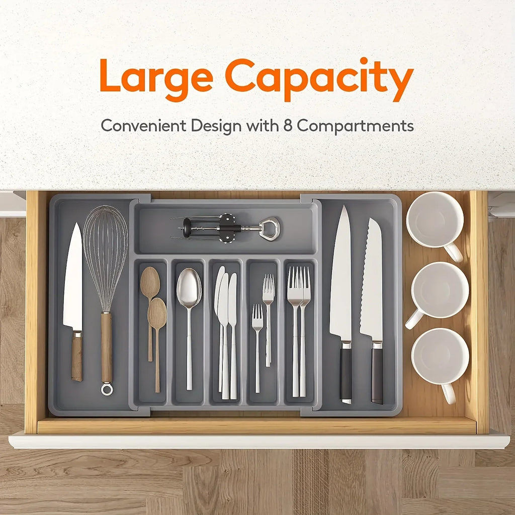 Expandable Kitchen Utensil Drawer Organizer