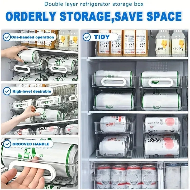 Stackable Refrigerator Can Organizer